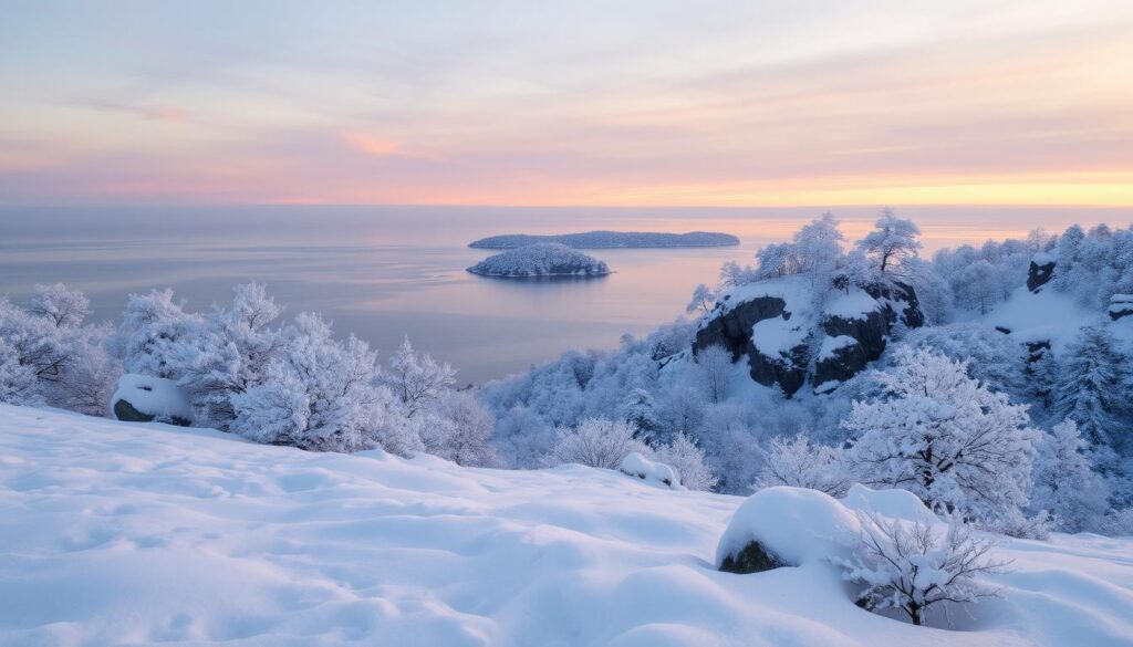 Winterlandschaft der Göteborg Schären Winterlandschaft der Göteborg Schären