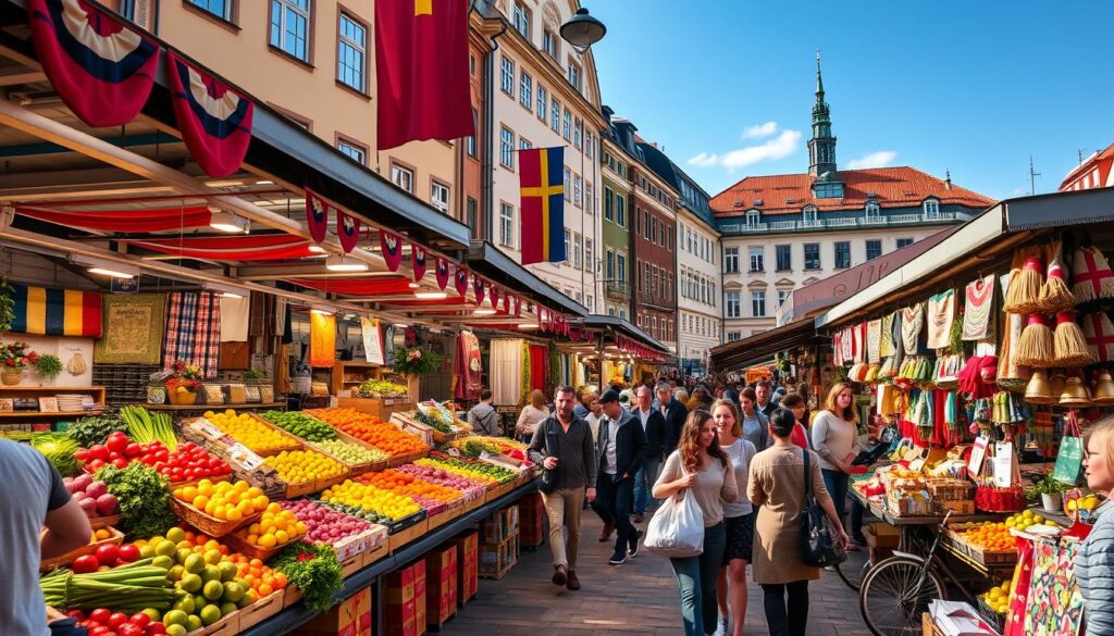 Stockholmer Markttreiben