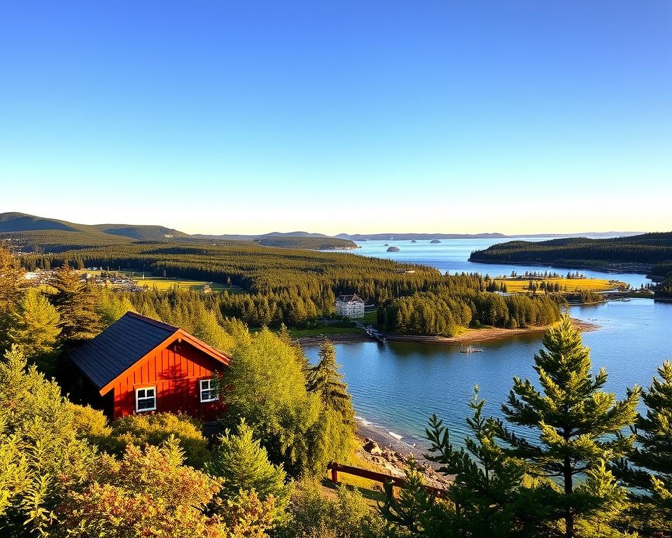 Bewohnte schwedische Inseln Landschaft