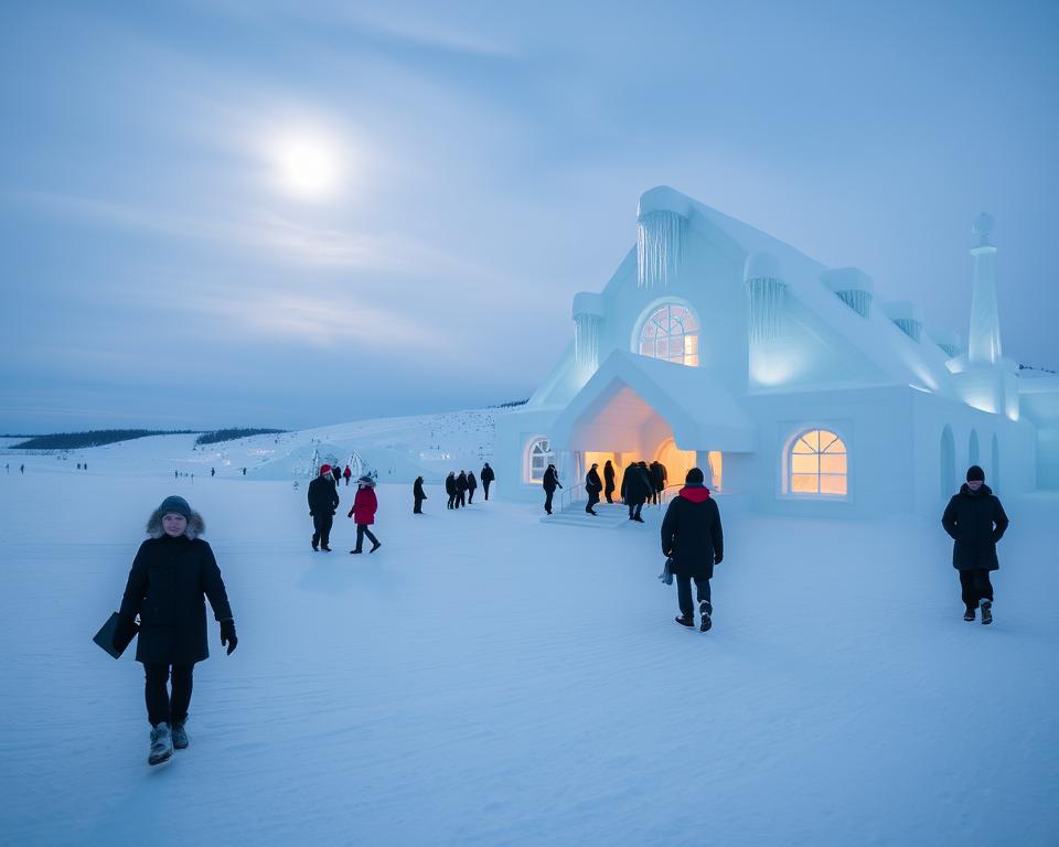 Eishotel Schweden Winterunterkunft