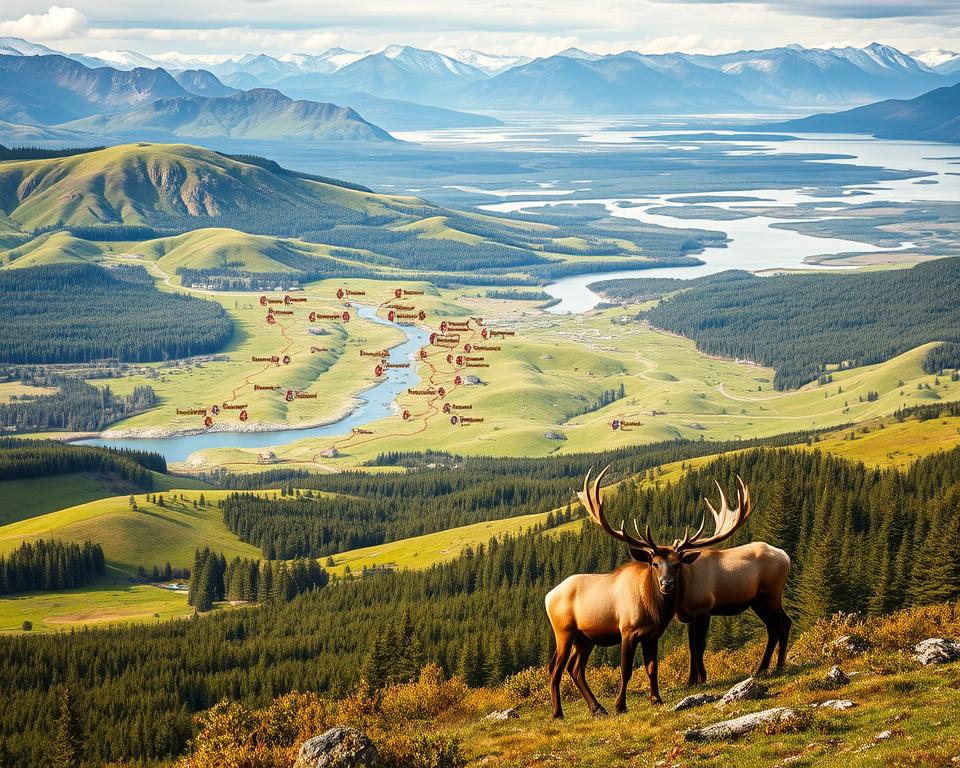 Elchregionen Schweden Landkarte