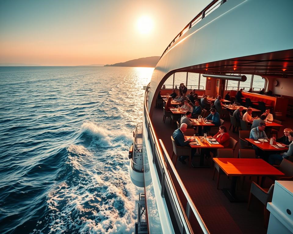 Fährreise Bordrestaurants und Unterhaltung