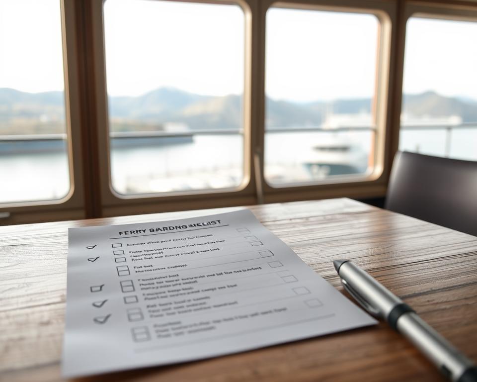 Fährüberfahrt Vorbereitung Checkliste Fährüberfahrt Vorbereitung Checkliste