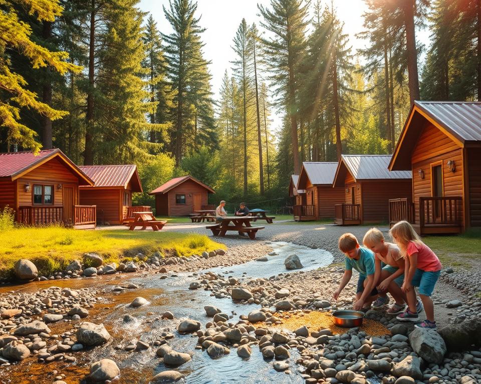 Familienfreundliche Goldwaschcamps in Schweden Familienfreundliche Goldwaschcamps in Schweden