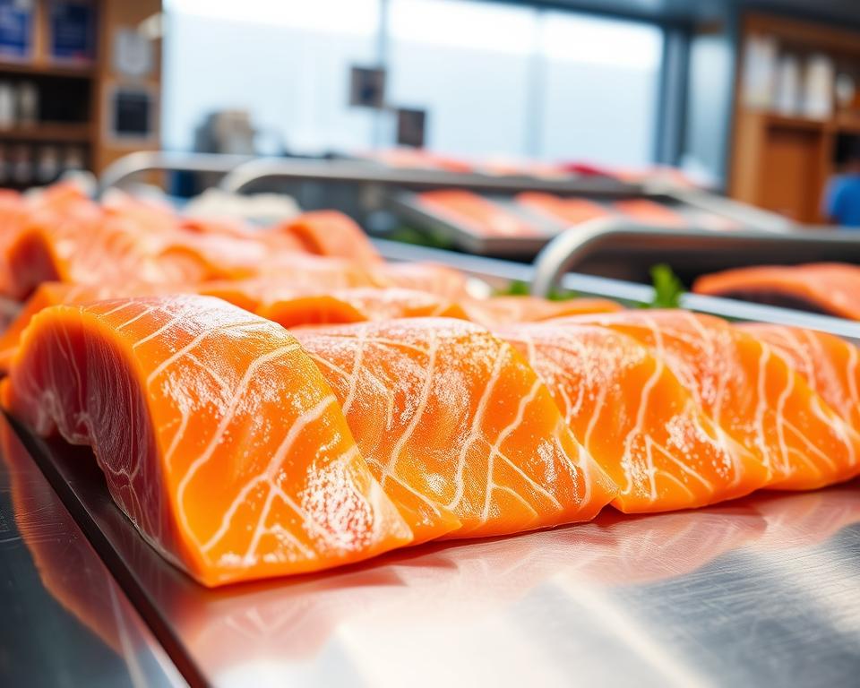 Frischer Lachs Auswahl