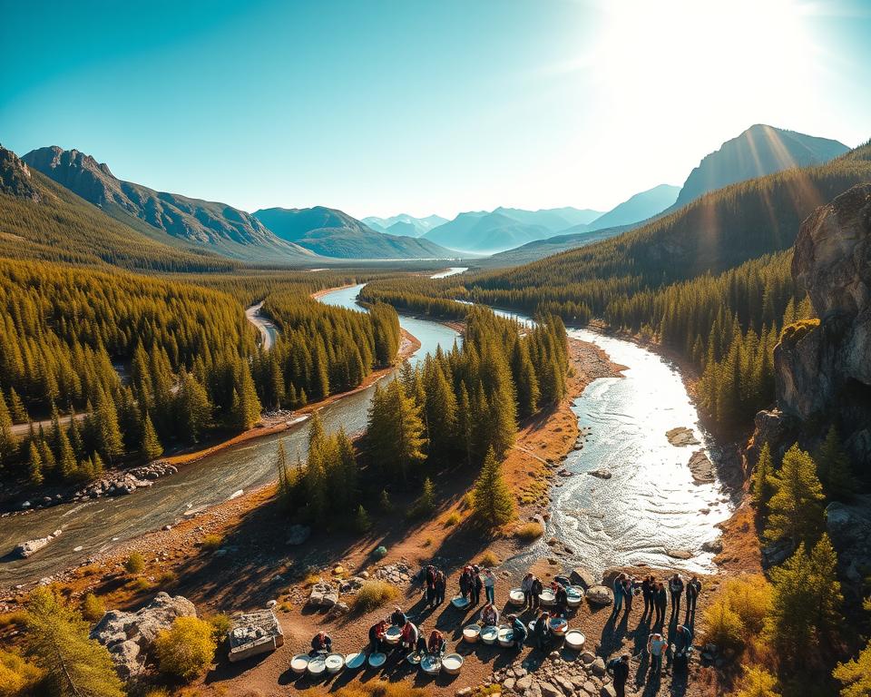 Goldwaschregionen in Schweden Goldwaschregionen in Schweden