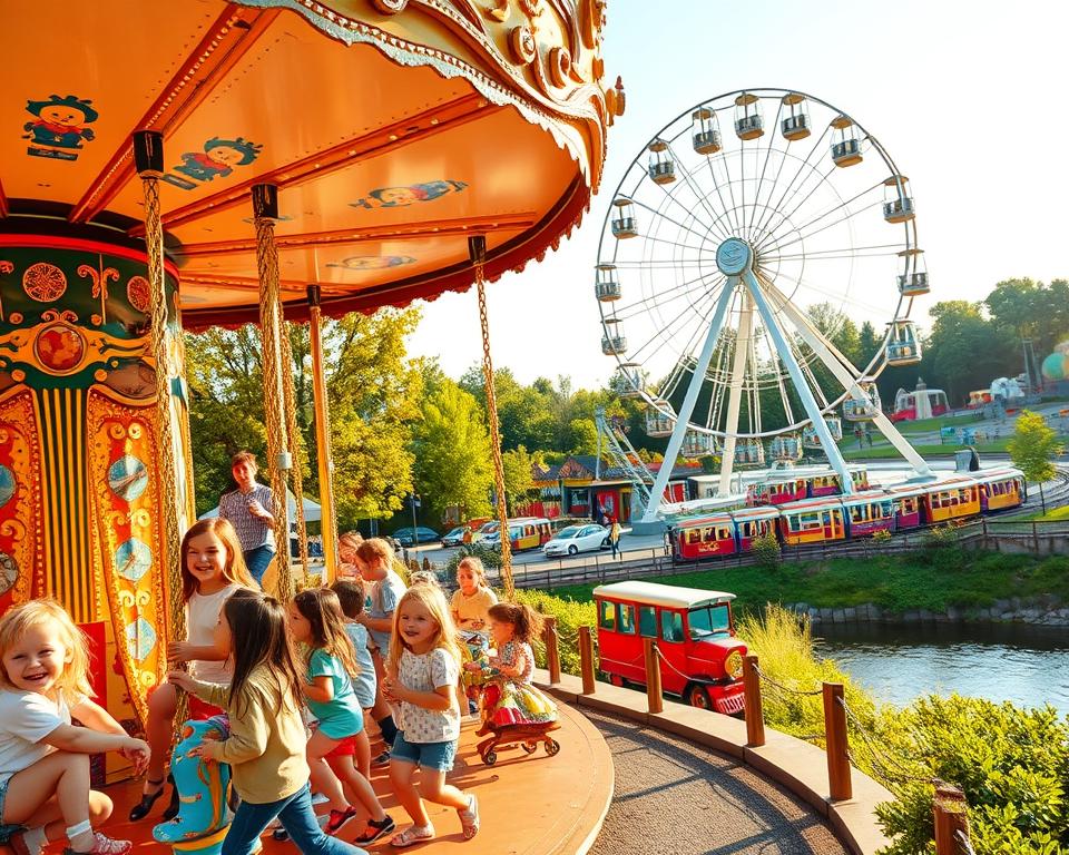 Kinderattraktionen im Freizeitpark Stockholm