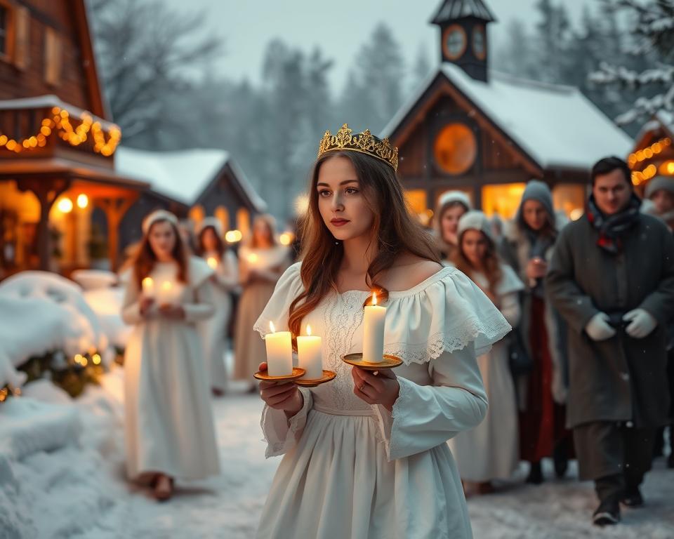 Lucia-Feiern in Schweden