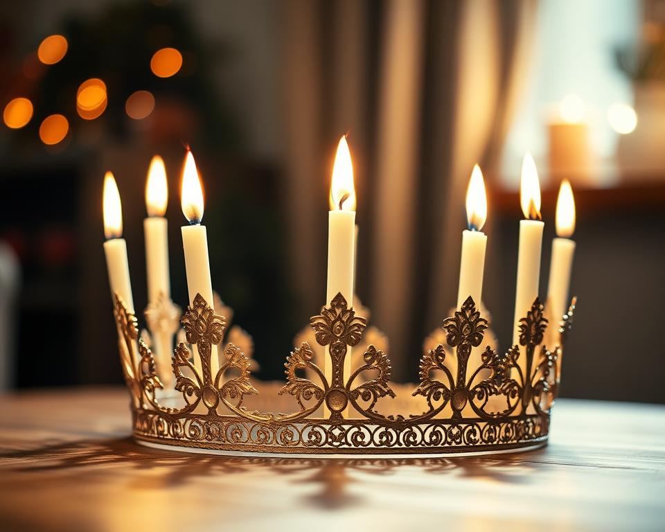 Luciakrone mit Kerzen