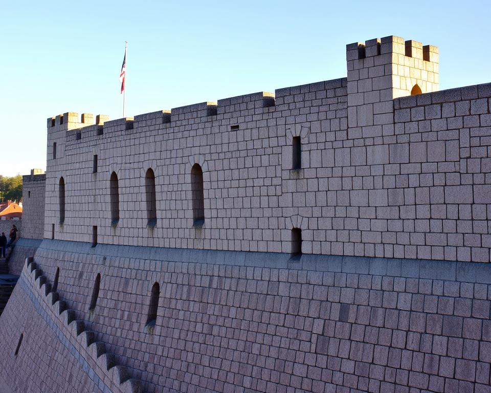 Mittelalterliche Stadtmauer Bauweise Visby