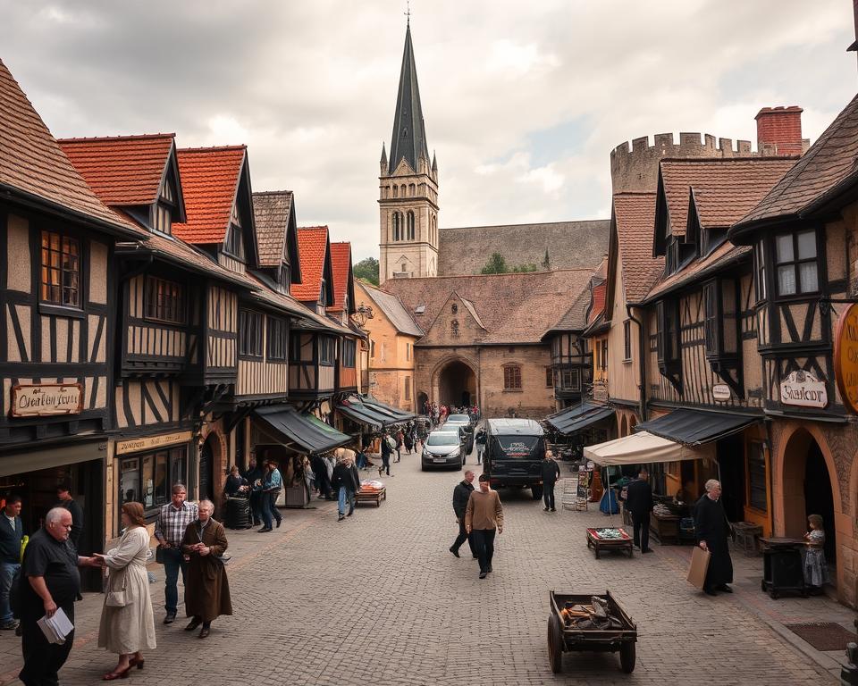 Mittelalterliches Visby Stadtleben