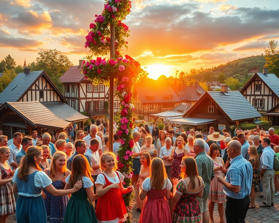 Mittsommerfeiern in verschiedenen Orten
