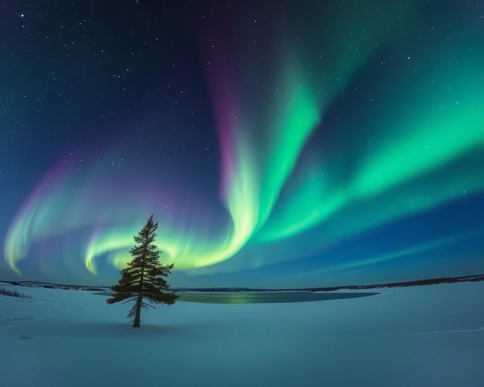 Nordlichter in Schweden Aurora Borealis