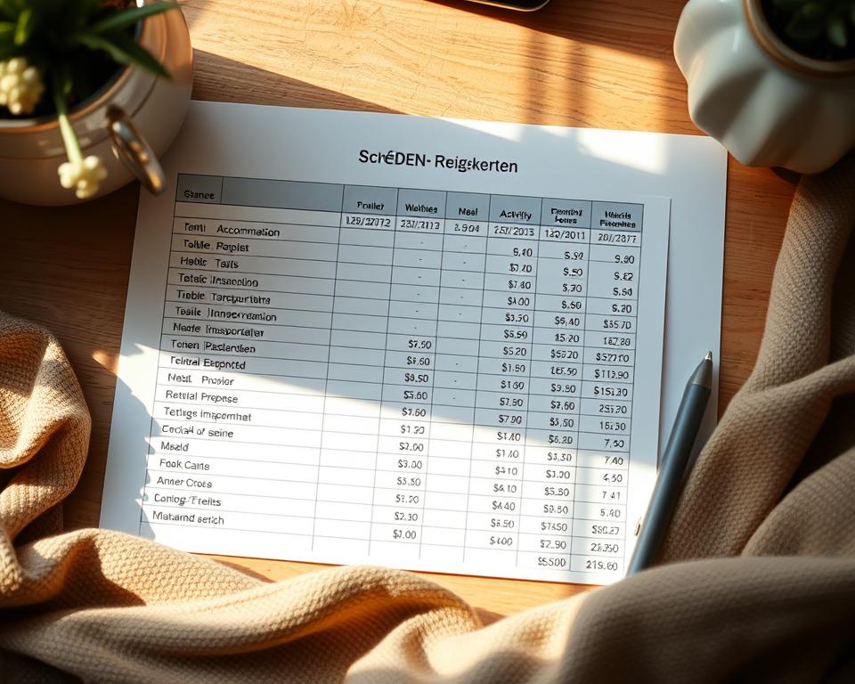 Schweden Reisekosten Budgetplanung