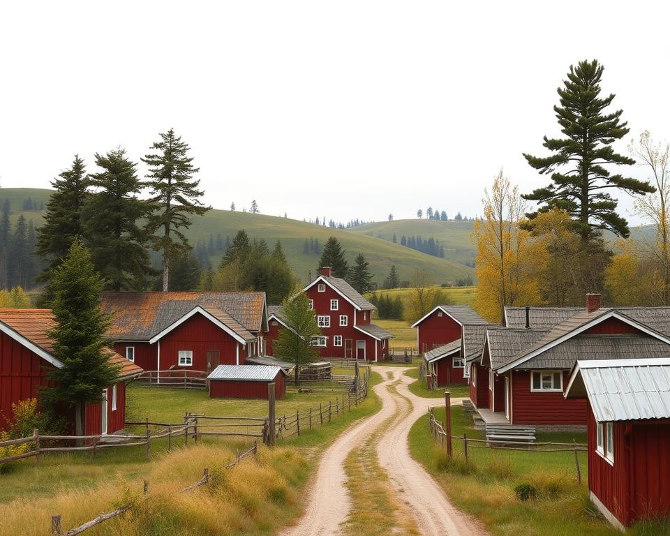 Schwedische Bauernhöfe in Bullerbü Schwedische Bauernhöfe in Bullerbü