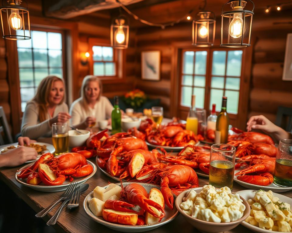 Schwedische Krebsgerichte beim Kräftskiva