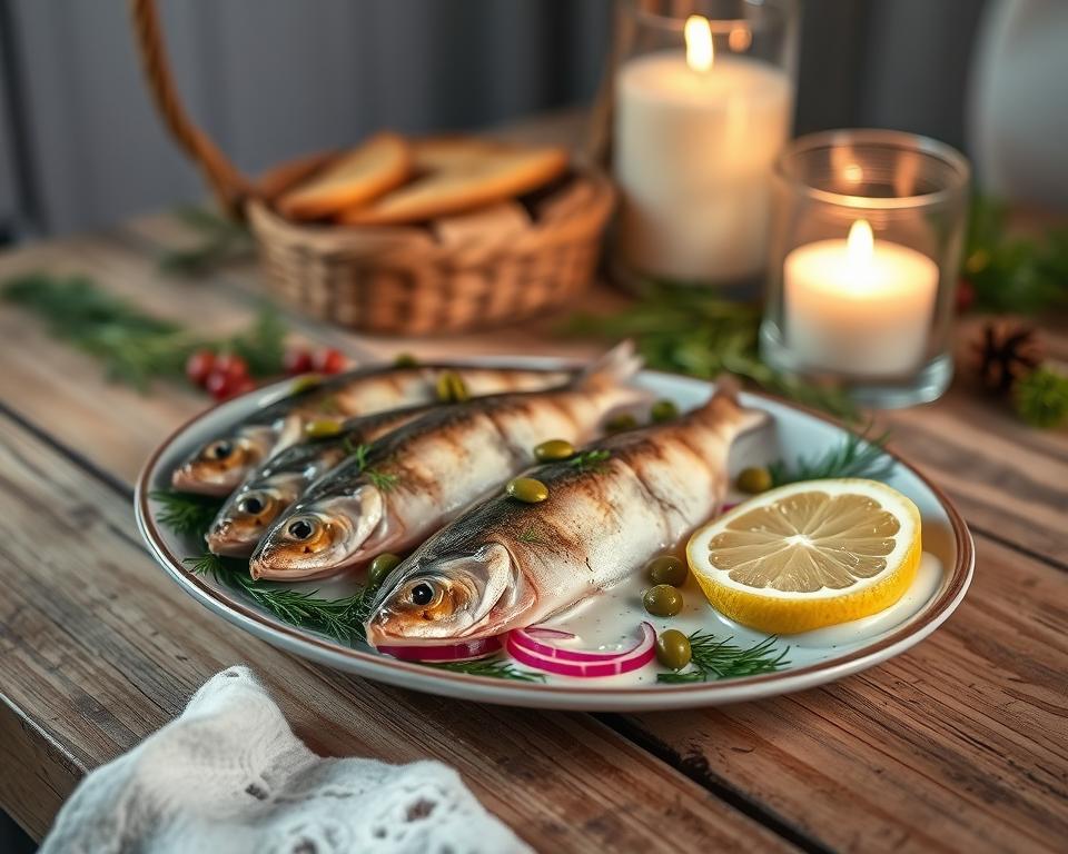 Schwedische Weihnachtsvorspeisen Hering