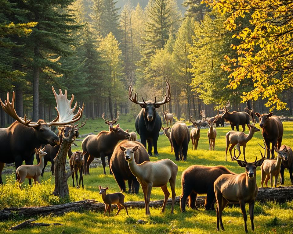 Schwedische Wildtiere in natürlicher Umgebung