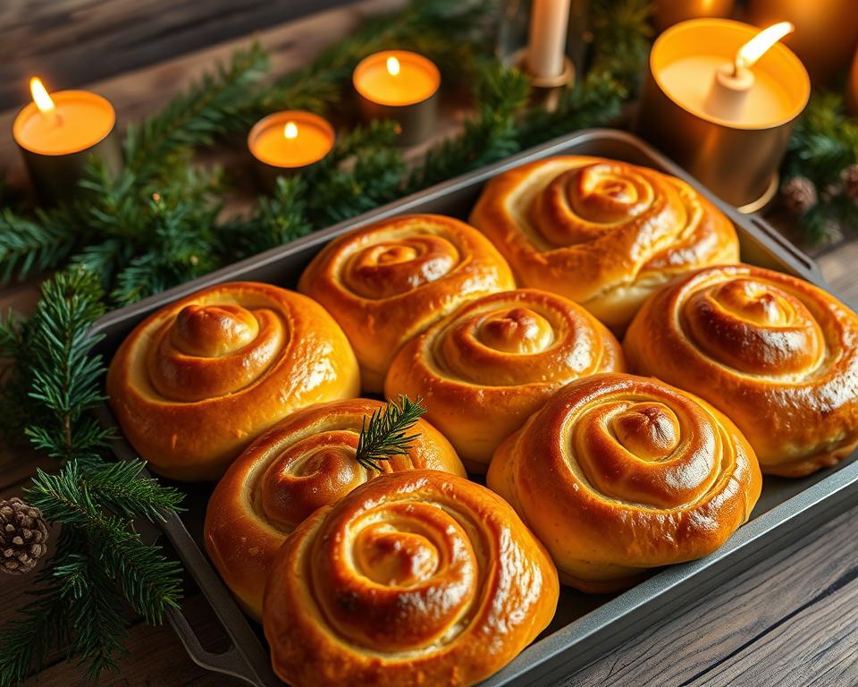 Schwedische Winterküche Lucia-Gebäck
