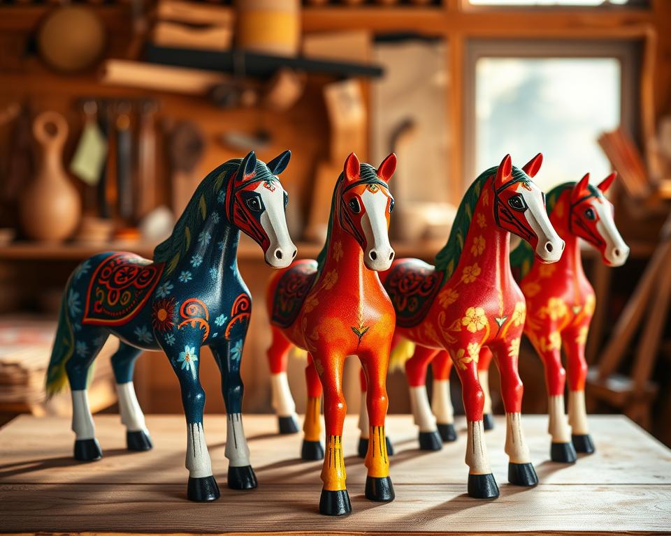 Schwedisches Handwerk Dala-Pferde