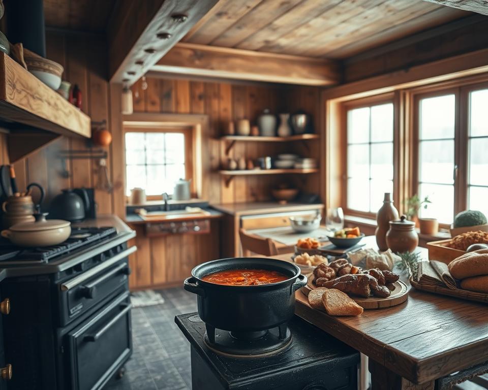 Traditionelle schwedische Küche Nordschweden