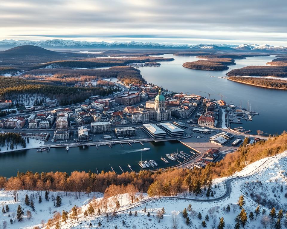 Umea Geografische Lage in Nordschweden