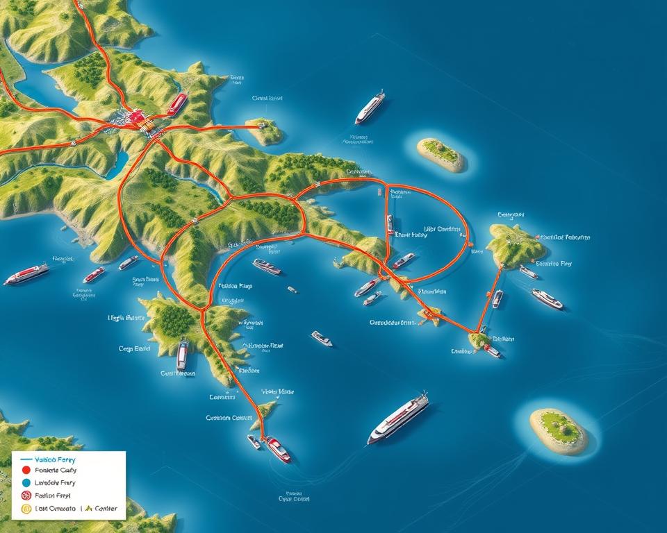 Vaxholm Fährrouten Übersicht