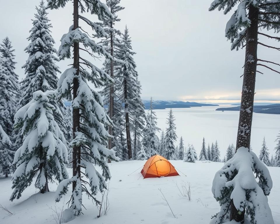 Wintercamping in Schweden