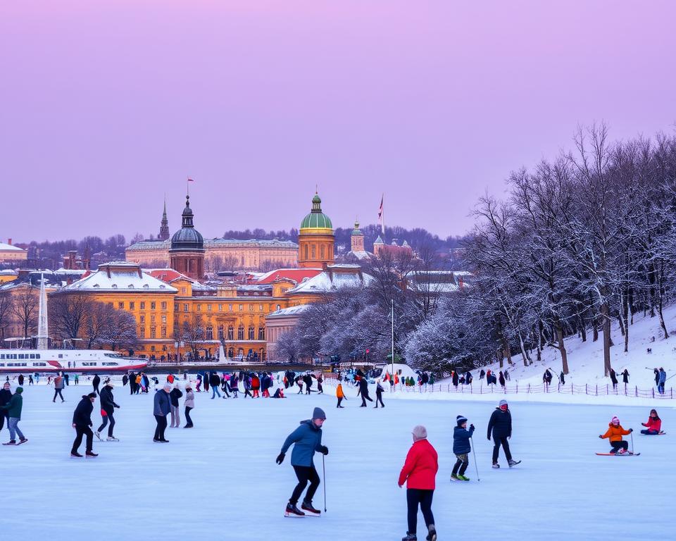 Winterliche Aktivitäten in Stockholm
