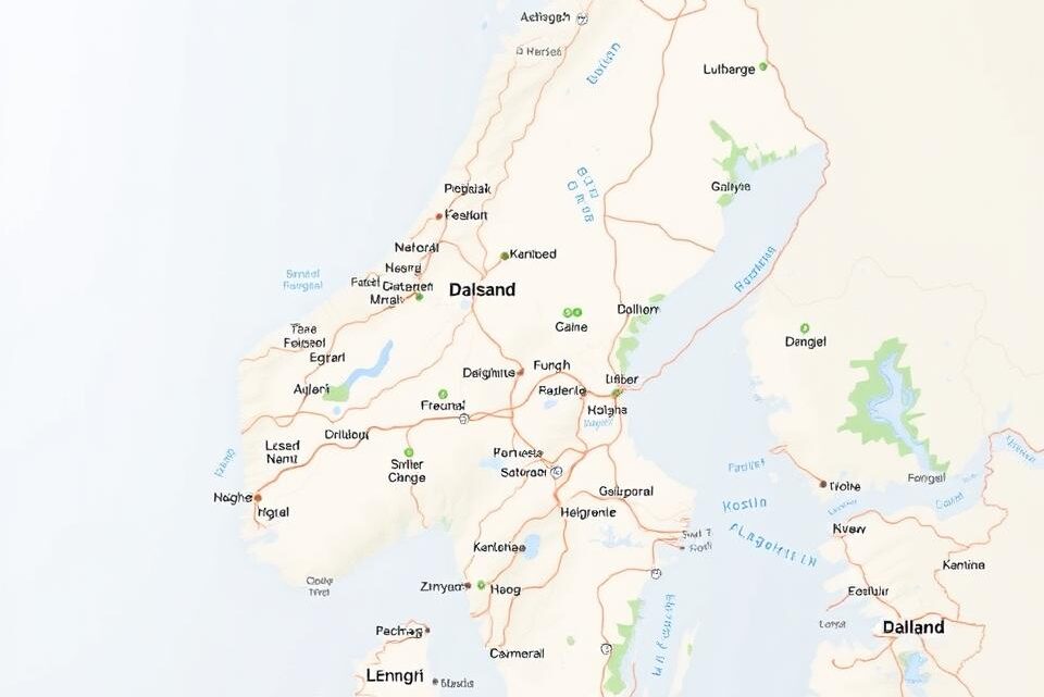 Detaillierte Schweden Dalsland Karte für Ihre Reise