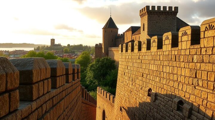 Die historische Stadtbefestigung Visby auf Gotland