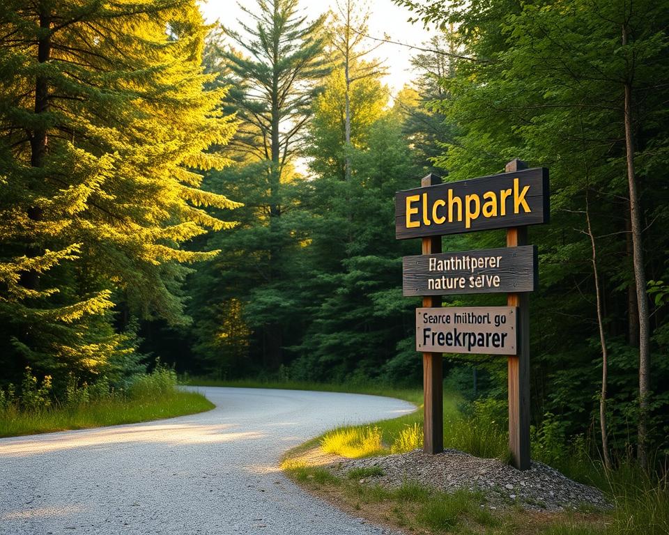 Elchpark Anreise Wegweiser