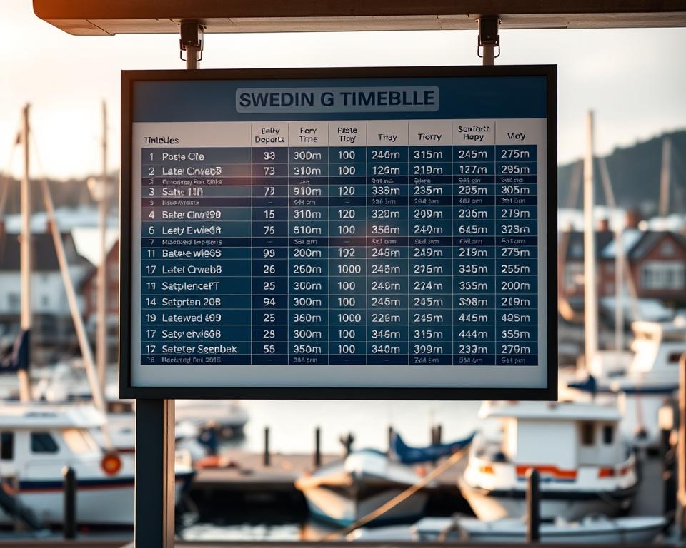 Fährverbindungen nach Schweden Zeitplan