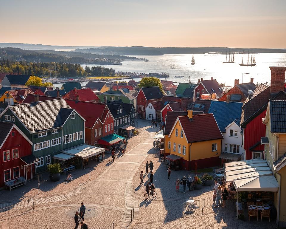 Schwedische Küstenstädte an der Ostsee