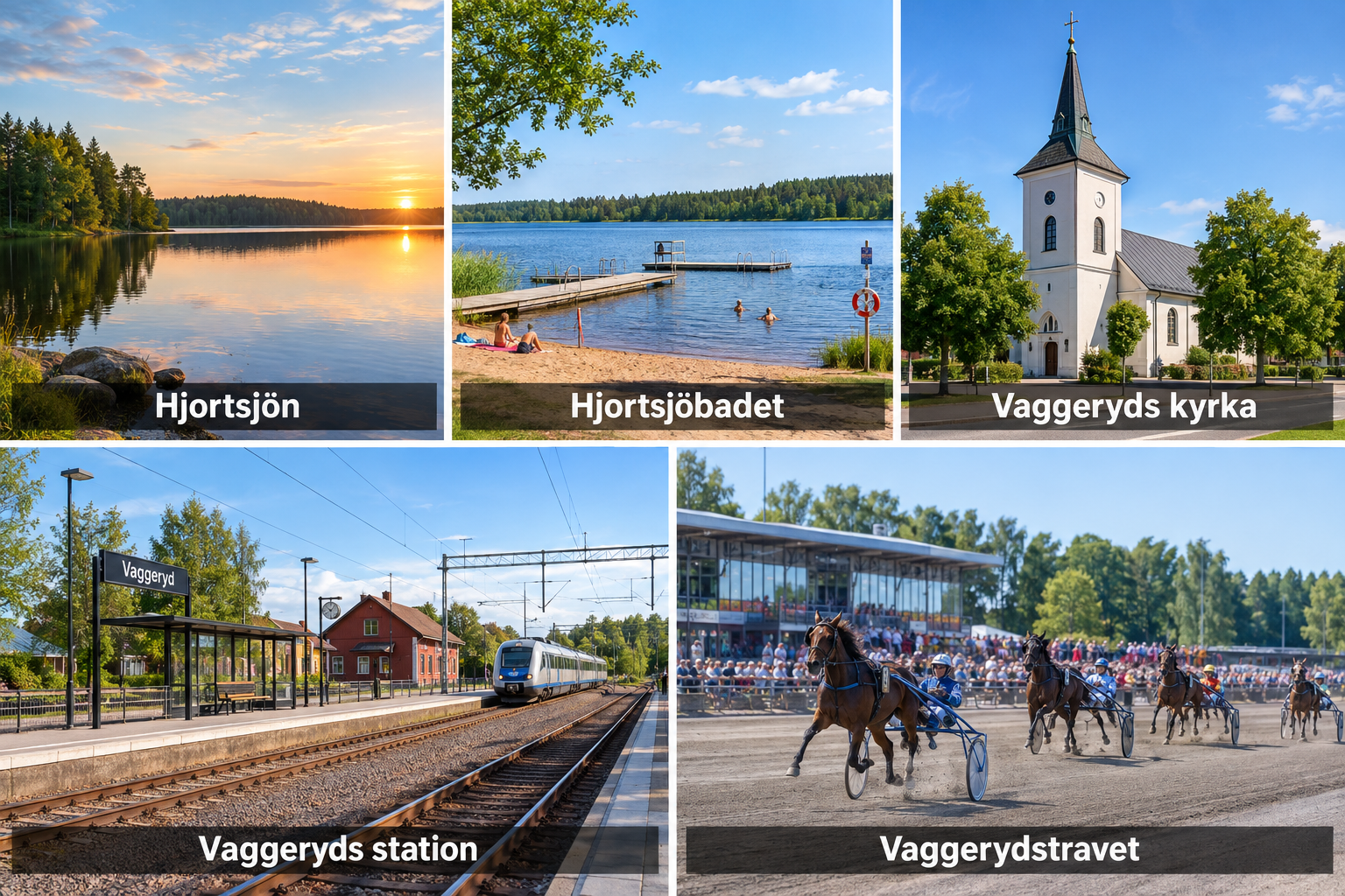 Bildcollage: Die schönsten Sehenswürdigkeiten in Vaggeryd